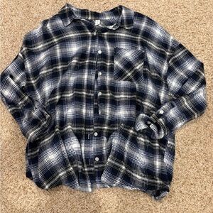 BP Blue and White Plaid Button Down Shirt